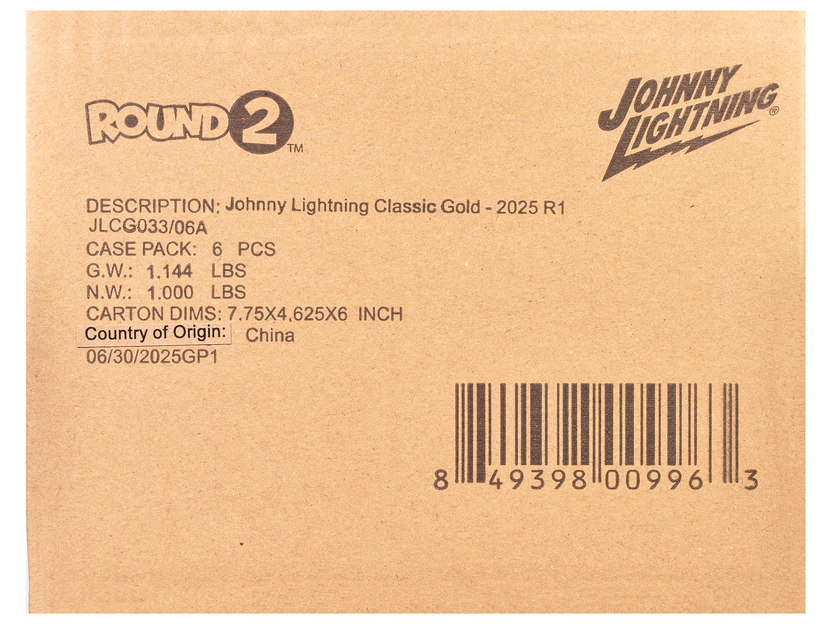 'Classic Gold Collection' 2025 Release 1 Set A of 6 Cars 1/64 Diecast Model Cars by Johnny Lightning