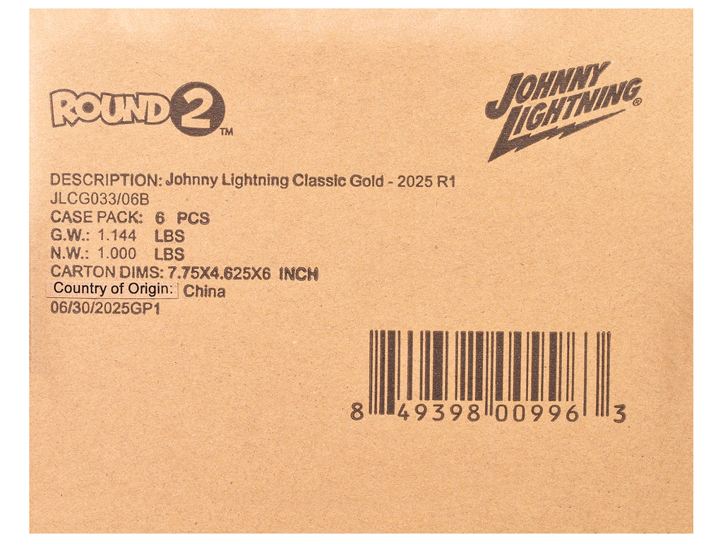 'Classic Gold Collection' 2025 Release 1 Set B of 6 Cars 1/64 Diecast Model Cars by Johnny Lightning