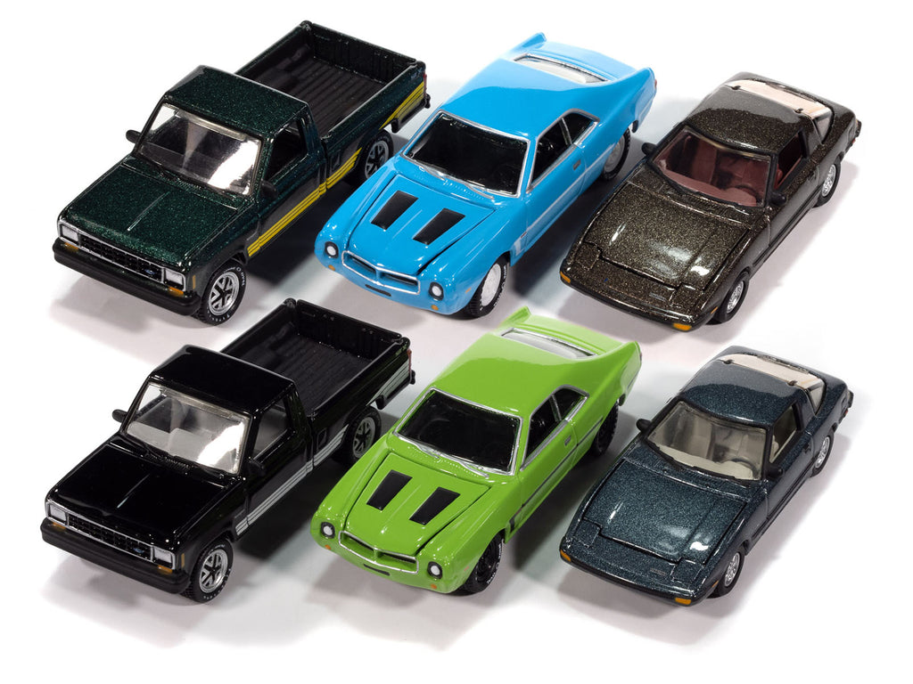 'Classic Gold Collection' 2025 Release 2 Set of 6 Cars 1/64 Diecast Model Cars by Johnny Lightning