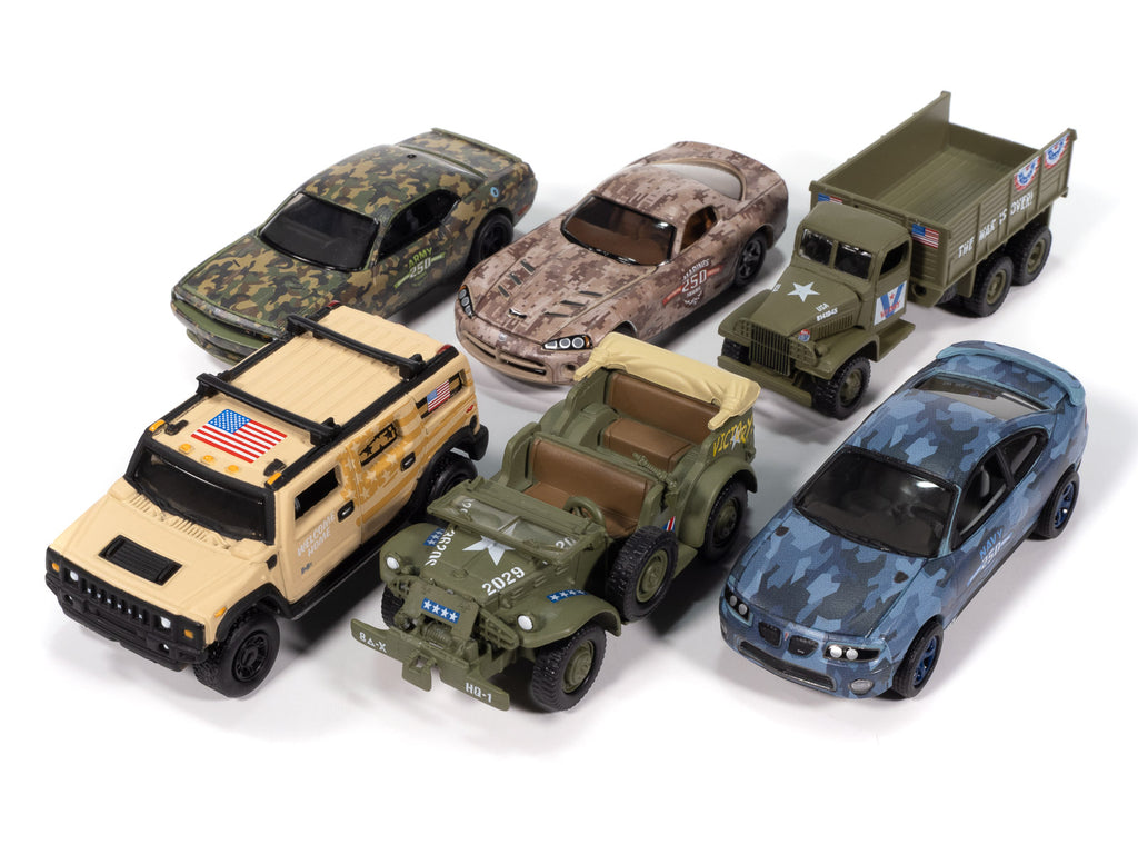 'Military' Set A of 6 pieces 2025 Release 1 Limited Edition Diecast Models by Johnny Lightning