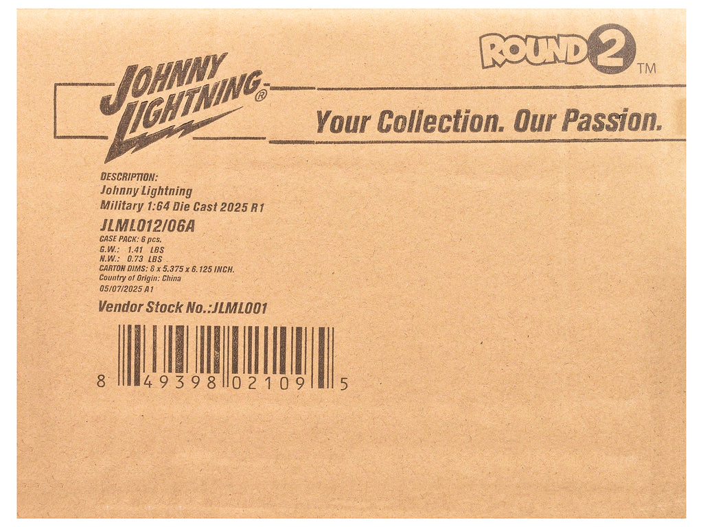 'Military' Set A of 6 pieces 2025 Release 1 Limited Edition Diecast Models by Johnny Lightning