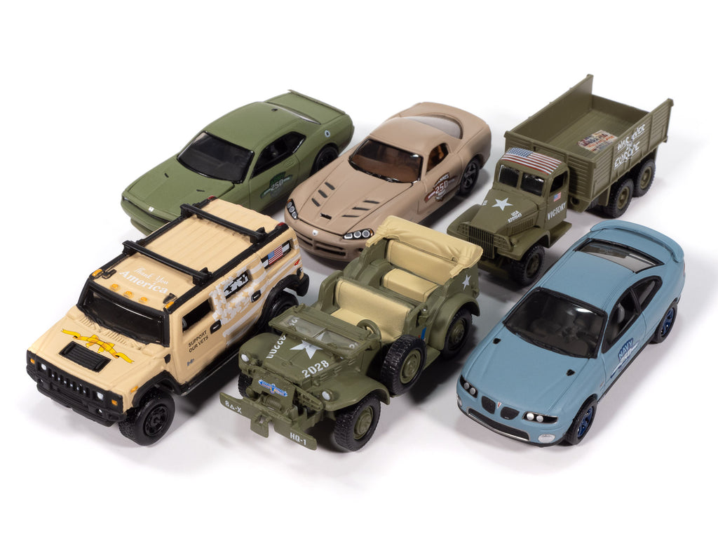 'Military' Set B of 6 pieces 2025 Release 1 Limited Edition Diecast Models by Johnny Lightning