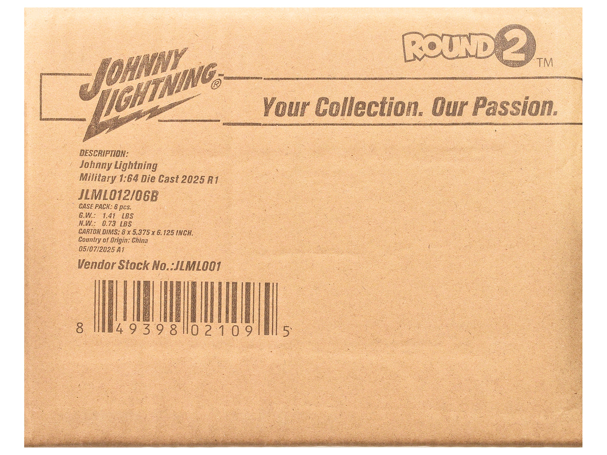 'Military' Set B of 6 pieces 2025 Release 1 Limited Edition Diecast Models by Johnny Lightning