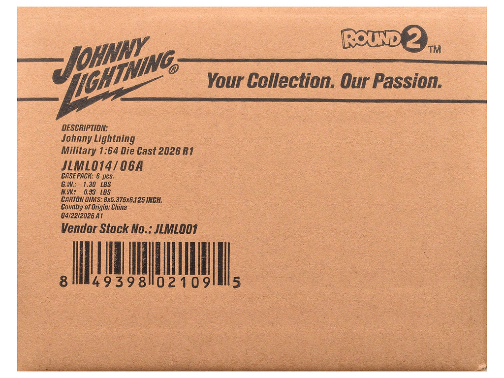 'Military' Set A of 6 pieces 2026 Release 1 Limited Edition 1/64 Diecast Model Cars by Johnny Lightning