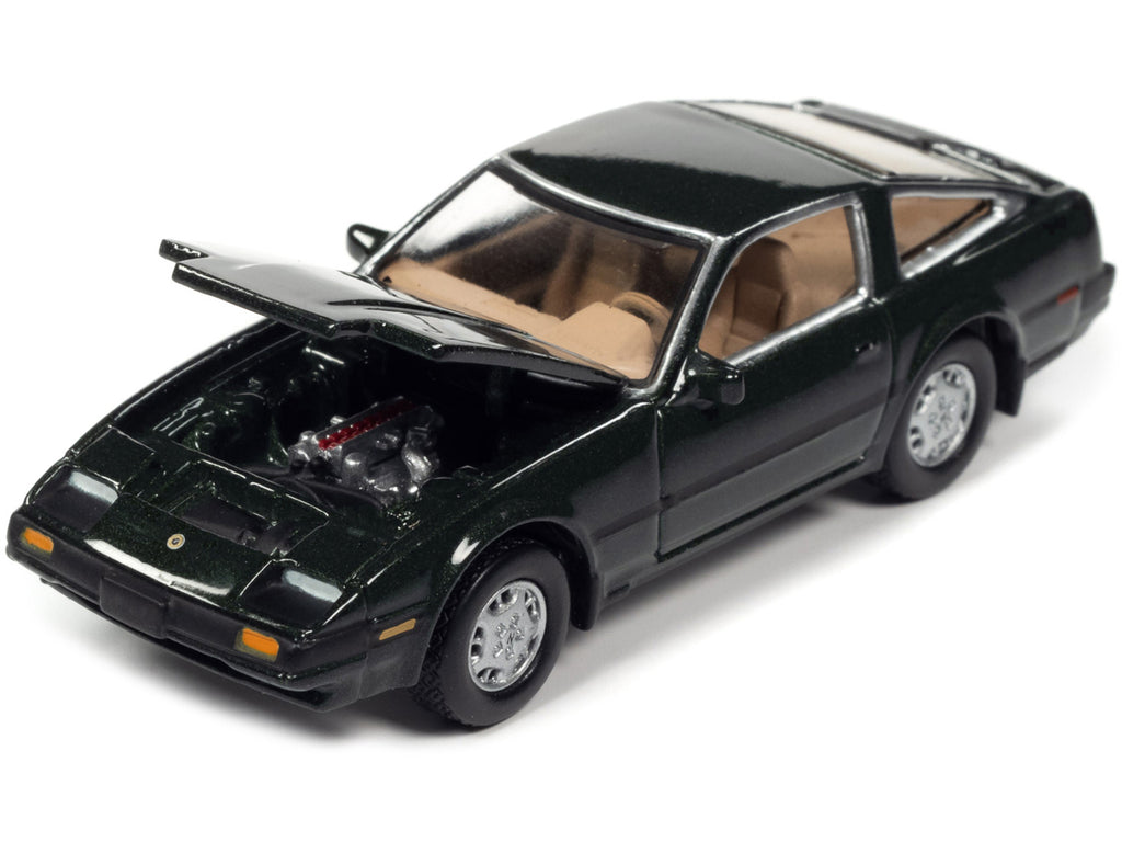 1984 Nissan 300ZX Dark Green with Black Stripes 'Classic Gold Collection' Series Limited Edition to 12480 pieces Worldwide 1/64 Diecast Model Car by Johnny Lightning