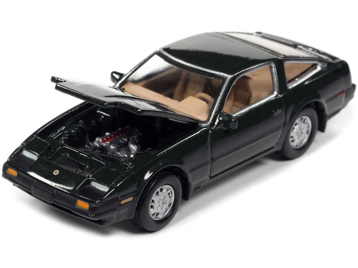 1984 Nissan 300ZX Dark Green with Black Stripes 'Classic Gold Collection' Series Limited Edition to 12480 pieces Worldwide 1/64 Diecast Model Car by Johnny Lightning