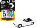 1967 Toyota 2000 GT Convertible RHD (Right Hand Drive) White 007 (James Bond) 'You Only Live Twice' (1967) Movie with Collectible Tin Display 'Silver Screen Machines' Series 1/64 Diecast Model Car by Johnny Lightning