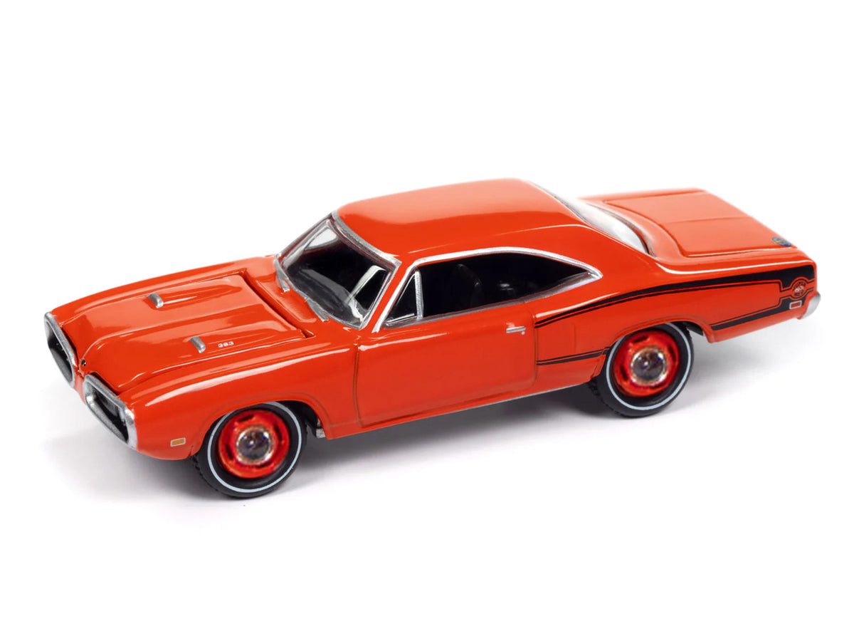 1970 Dodge Coronet Super Bee 'Mr. Norm's' Hemi Orange with Black Stripes 'Muscle Cars USA' Series 1/64 Diecast Model Car by Johnny Lightning