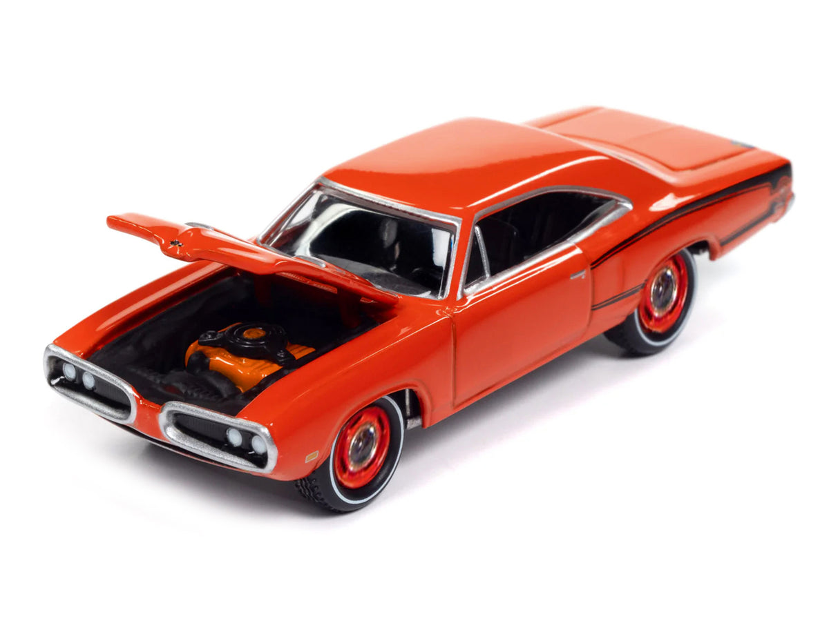 1970 Dodge Coronet Super Bee 'Mr. Norm's' Hemi Orange with Black Stripes 'Muscle Cars USA' Series 1/64 Diecast Model Car by Johnny Lightning