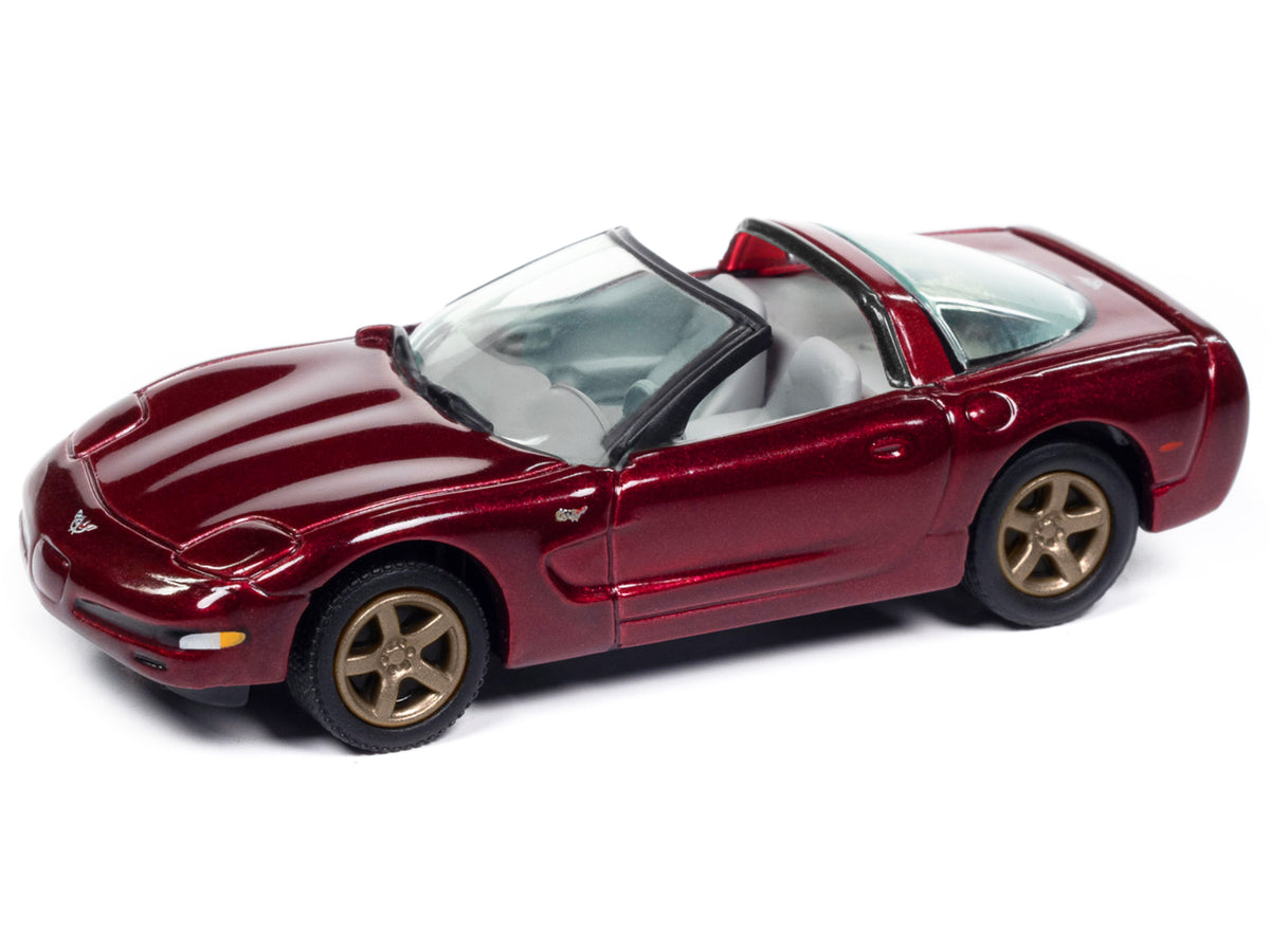 2003 Chevrolet Corvette Convertible '50th Anniversary' Anniversary Red Metallic 'Classic Gold Collection' 1/64 Diecast Model Car by Johnny Lightning