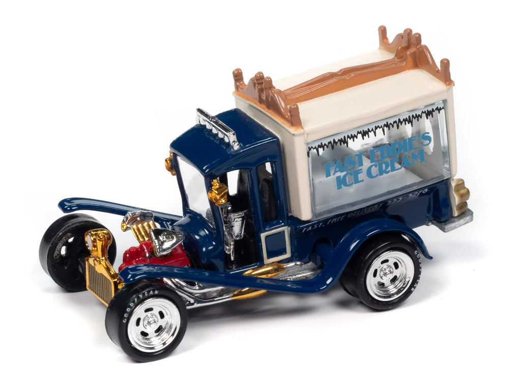 George Barris Ice Cream Truck Blue 'Classic Plastic' 'Pop Culture' 2024 Release 2 1/64 Diecast Model Car by Johnny Lightning