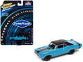 1969 Dodge Dart GTS 340 Blue with Black Top and Stripes 'Goodyear Blue Streak' 'Pop Culture' 2025 Release 1 1/64 Diecast Model Car by Johnny Lightning