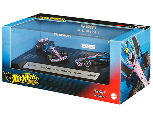'BWT Alpine Formula One Team' Formula One F1 World Championship (2025) 2 Piece Set Diecast Model Cars by Hot Wheels