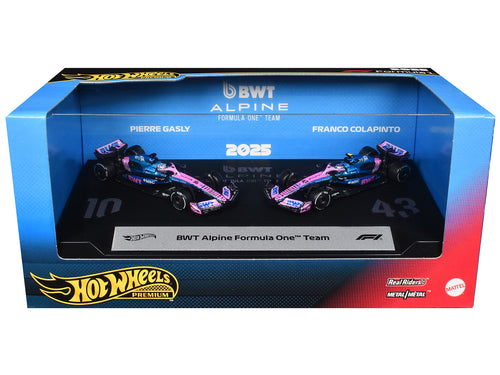 'BWT Alpine Formula One Team' Formula One F1 World Championship (2025) 2 Piece Set Diecast Model Cars by Hot Wheels