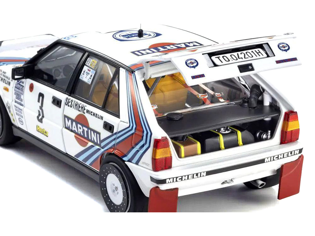 Lancia Delta HF 4WD #3 Bruno Saby - Jean-Francois Fauchille 'Martini Racing' Winner 'Rally Monte Carlo' (1988) 1/18 Diecast Model Car by Kyosho