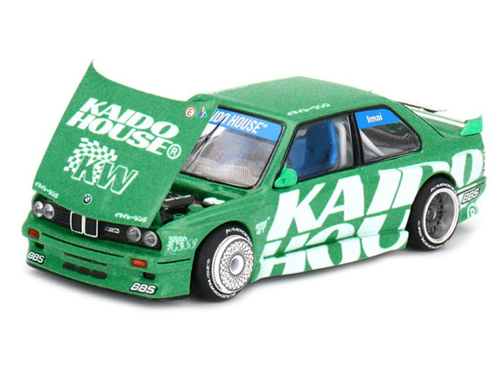BMW M3 'Kaido Works V2' Green Metallic with Graphics (Designed by Jun Imai) 'Kaido House' Special 1/64 Diecast Model Car by Mini GT