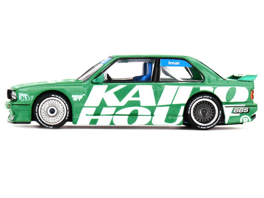 BMW M3 'Kaido Works V2' Green Metallic with Graphics (Designed by Jun Imai) 'Kaido House' Special 1/64 Diecast Model Car by Mini GT