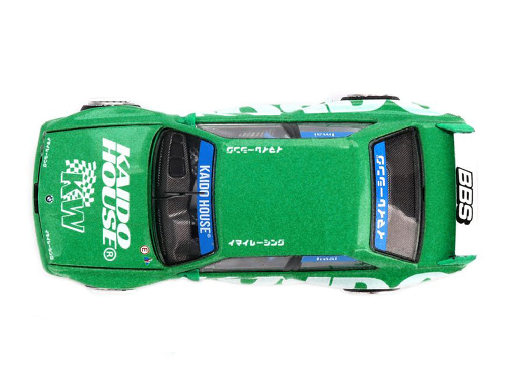 BMW M3 'Kaido Works V2' Green Metallic with Graphics (Designed by Jun Imai) 'Kaido House' Special 1/64 Diecast Model Car by Mini GT