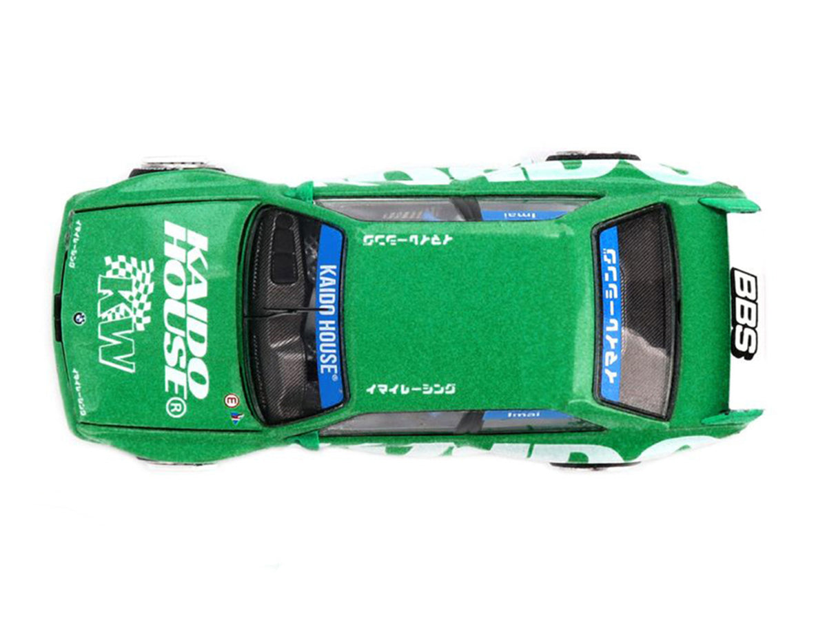 BMW M3 'Kaido Works V2' Green Metallic with Graphics (Designed by Jun Imai) 'Kaido House' Special 1/64 Diecast Model Car by Mini GT