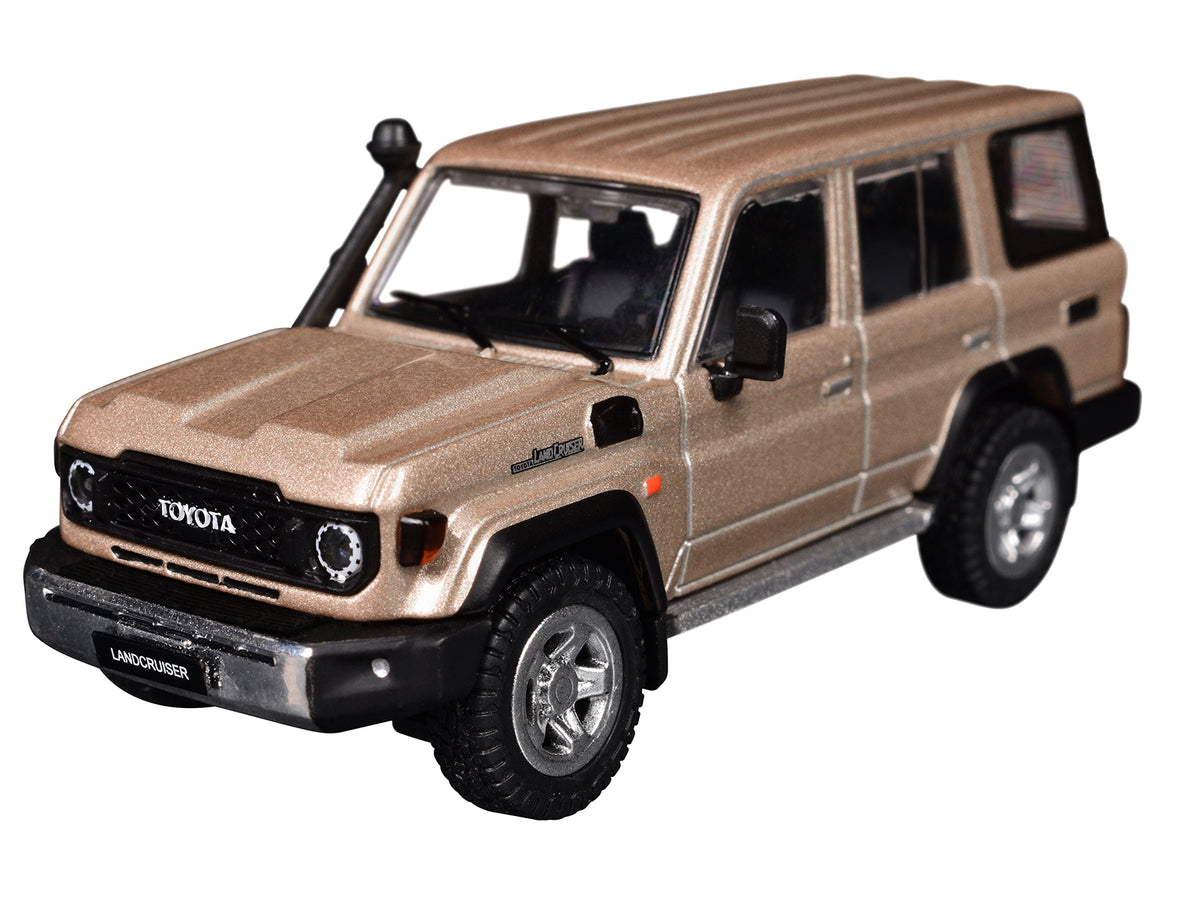 Toyota Land Cruiser (J76) Gold Metallic 1/64 Diecast Model Car by GCD