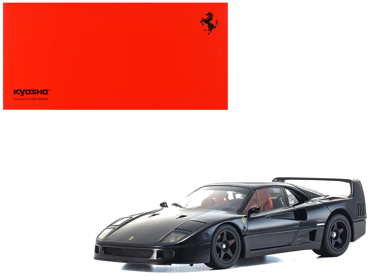 Ferrari F40 Black 1/18 Diecast Model Car by Kyosho