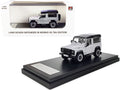 Land Rover Defender 90 Works V8 Silver Metallic with Black Top '70th Edition' 1/64 Diecast Model Car by LCD Models