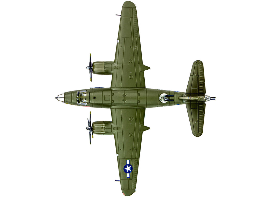 Martin B-26B Marauder Bomber Aircraft 'QQQQ 556th Bomb Squadron 387th Bomb Group' United States Army Air Forces (1943) 'Planes of World War II' Series 1/144 Diecast Model Airplane by Luppa