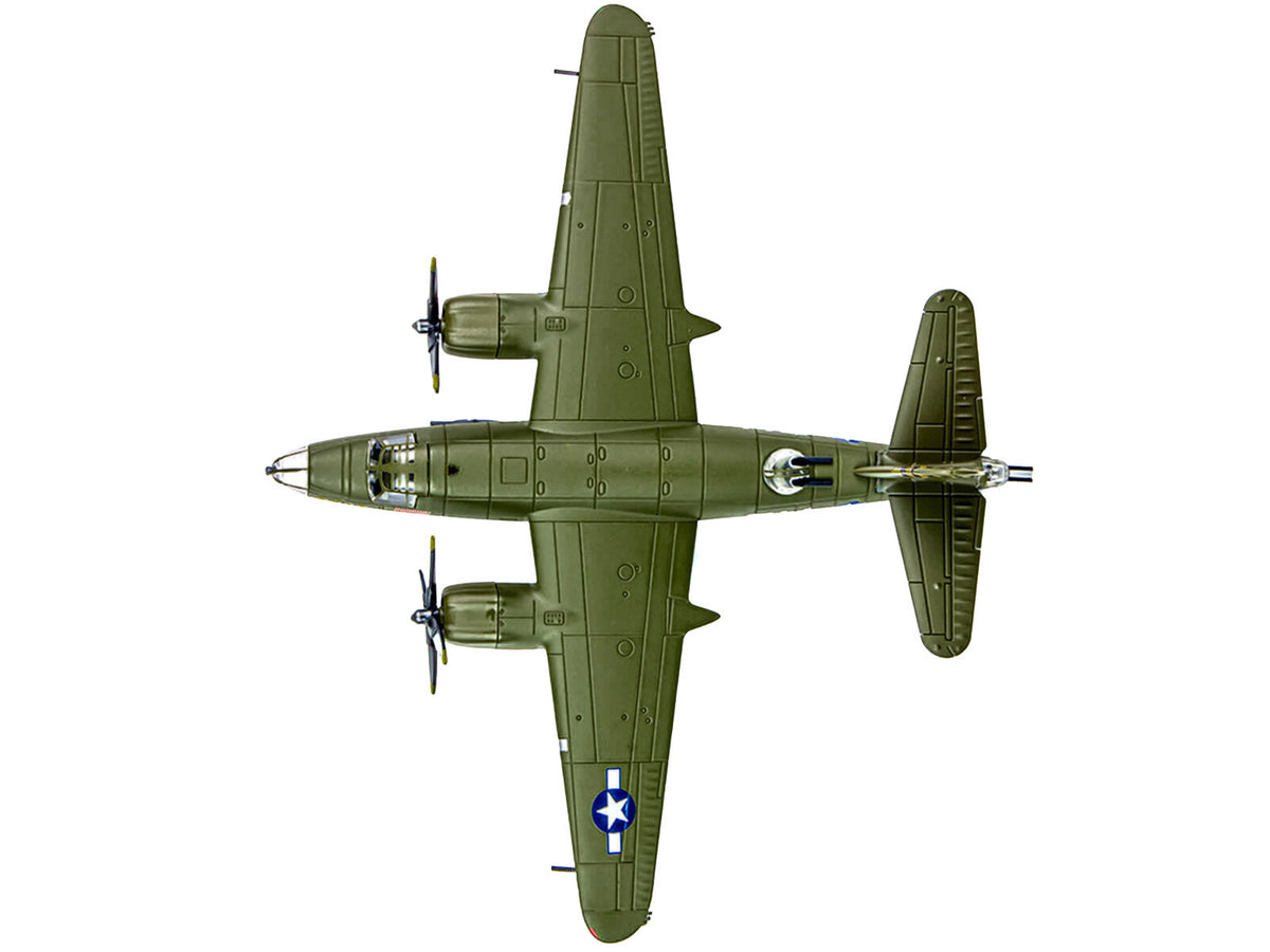 Martin B-26B Marauder Bomber Aircraft 'QQQQ 556th Bomb Squadron 387th Bomb Group' United States Army Air Forces (1943) 'Planes of World War II' Series 1/144 Diecast Model Airplane by Luppa