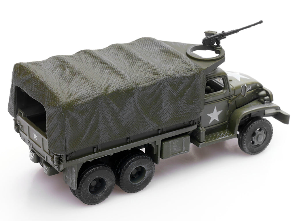 GMC CCKW 353 Truck With Mounted Gun Olive Drab '4148174-S' US Army World War II 1/72 Diecast Model by Legion