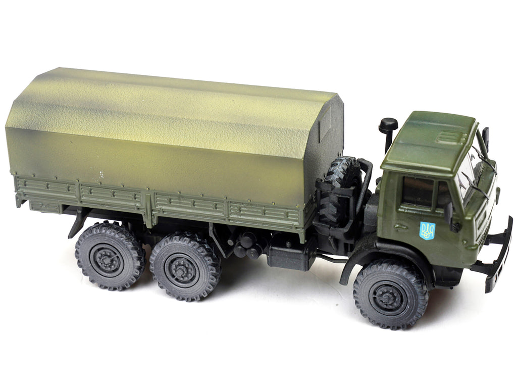 Kamaz 4310 Transport Truck Green (Weathered) 'Ukrainian Ground Forces' 1/72 Diecast Model by Legion