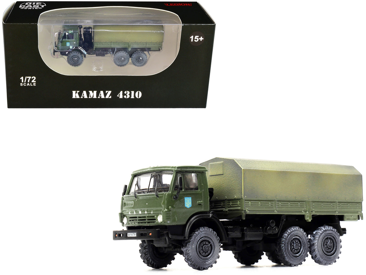 Kamaz 4310 Transport Truck Green (Weathered) 'Ukrainian Ground Forces' 1/72 Diecast Model by Legion
