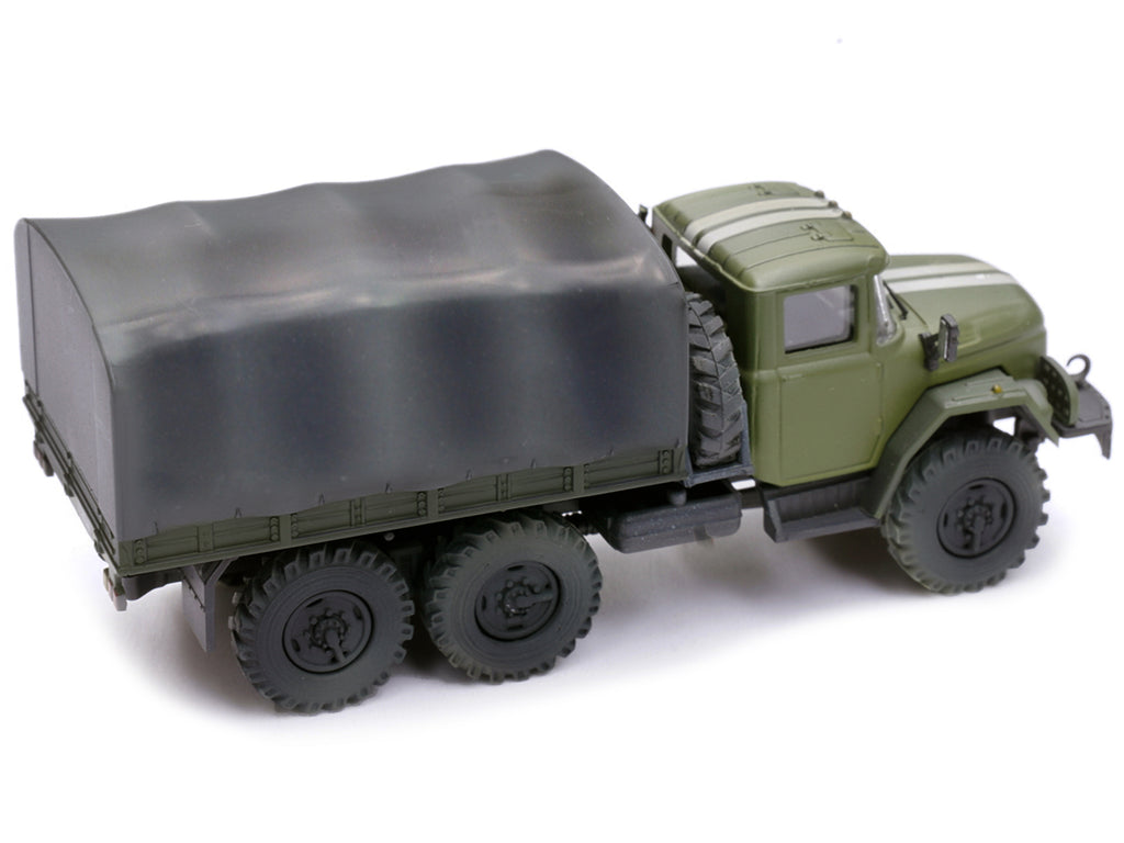 ZIL 131 Cargo Truck Green with White Stripes 'Ukrainian Ground Forces' 1/72 Diecast Model by Legion