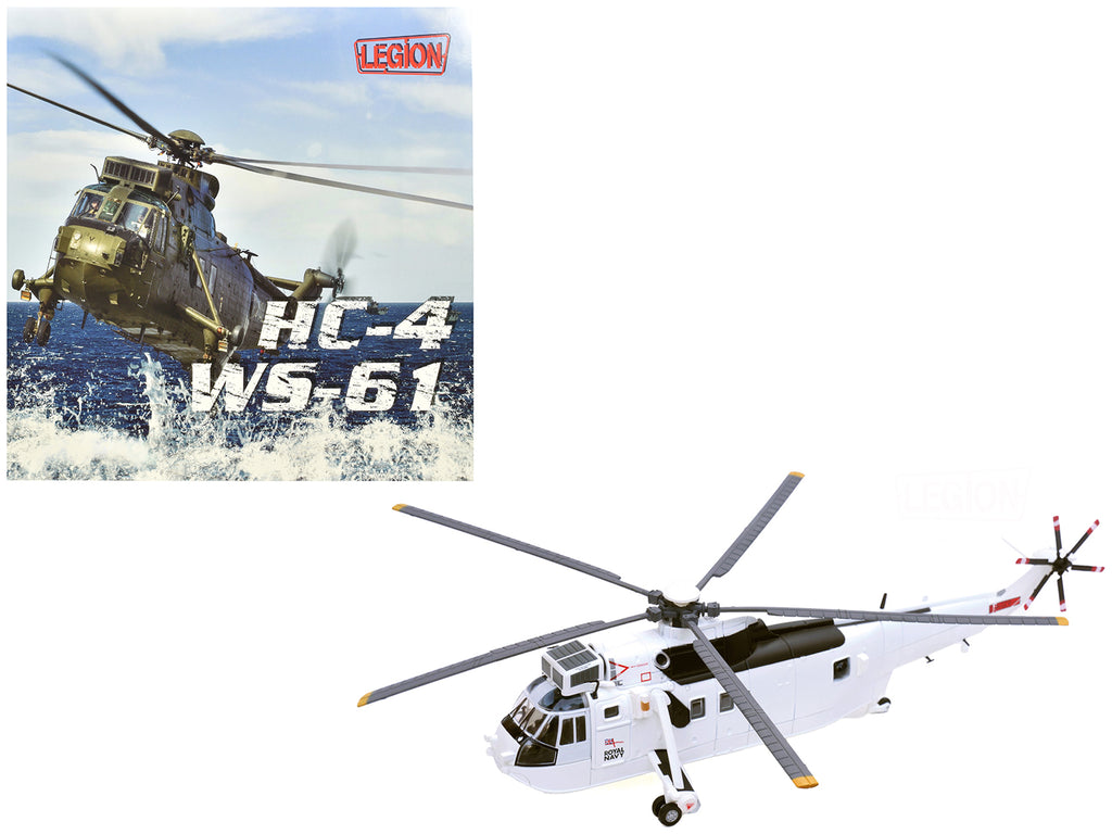 Westland Sea King HC.4 Helicopter 'White Livery 845 Naval Air Squadron United Nations Protection Force Bosnia/Croatia' (1995) British Royal Navy 1/72 Diecast Model by Legion