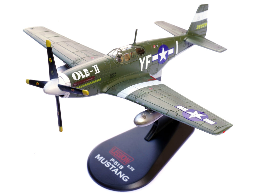 North American P-51B Mustang Aircraft 'Ole-II 358th Fighter Squadron 355th Fighter Group Steeple Morden Strafers' (1944) United States Army Air Forces 1/72 Diecast Model Airplane by Legion