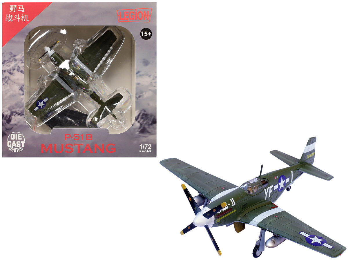 North American P-51B Mustang Aircraft 'Ole-II 358th Fighter Squadron 355th Fighter Group Steeple Morden Strafers' (1944) United States Army Air Forces 1/72 Diecast Model Airplane by Legion