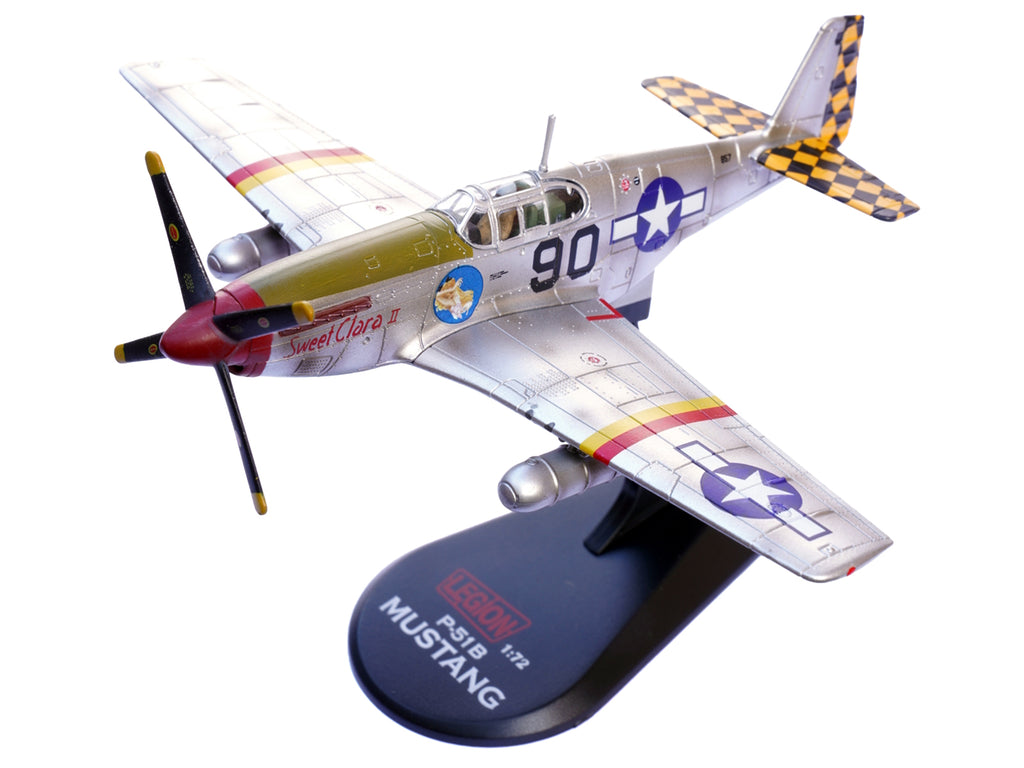 North American P-51B Mustang Aircraft 'Sweet Clara II 319th Fighter Squadron 325th Fighter Group' (1944) United States Army Air Forces 1/72 Diecast Model Airplane by Legion
