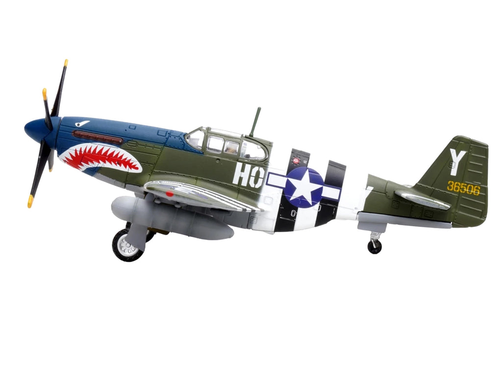 North American P-51B Mustang Aircraft 'John Bennett 487th Fighter Squadron 352nd Fighter Group Blue-Nosed Bastards of Bodney RAF Bodney' (1944) United States Army Air Forces 1/72 Diecast Model Airplane by Legion