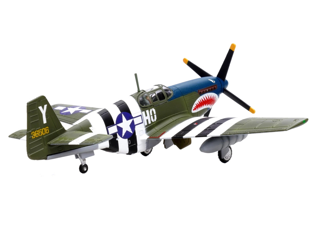 North American P-51B Mustang Aircraft 'John Bennett 487th Fighter Squadron 352nd Fighter Group Blue-Nosed Bastards of Bodney RAF Bodney' (1944) United States Army Air Forces 1/72 Diecast Model Airplane by Legion