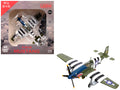 North American P-51B Mustang Aircraft 'John Bennett 487th Fighter Squadron 352nd Fighter Group Blue-Nosed Bastards of Bodney RAF Bodney' (1944) United States Army Air Forces 1/72 Diecast Model Airplane by Legion