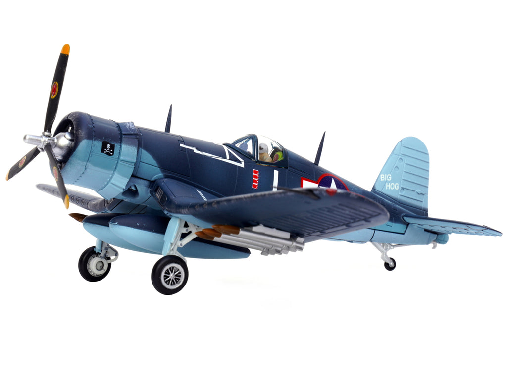 Vought F4U-1A Corsair Fighter Plane 'Big Hog' VF-17 'Jolly Rogers' Captain Tommy Blackburn US Navy (1943) 1/72 Diecast Airplane Model by Legion