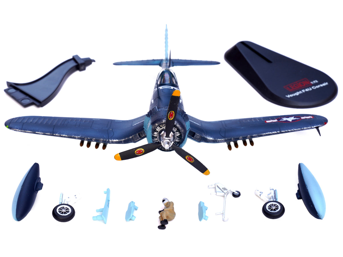 Vought F4U-1A Corsair Fighter Plane 'Big Hog' VF-17 'Jolly Rogers' Captain Tommy Blackburn US Navy (1943) 1/72 Diecast Airplane Model by Legion