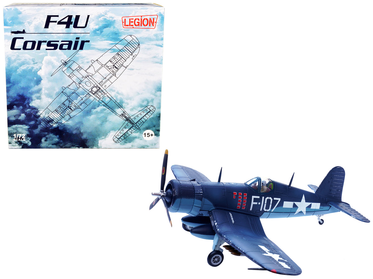 Vought F4U-1D Corsair Fighter Plane '1st Lt. Phillip DeLong Marine Fighter Squadron (VMF-224)' (1945) 1/72 Diecast Airplane Model by Legion