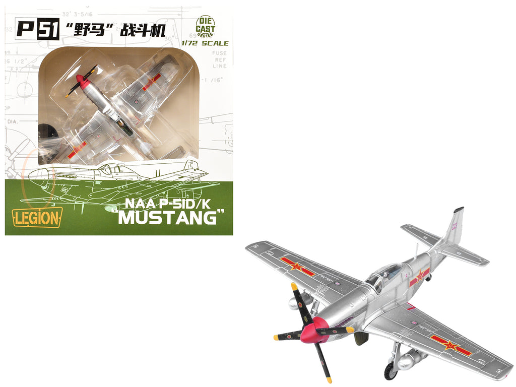 North American P-51D Mustang Aircraft 'Captured from Chinese Nationalist Forces Chinese People's Revolution Military Museum' People's Liberation Army Air Force 1/72 Diecast Model Airplane by Legion