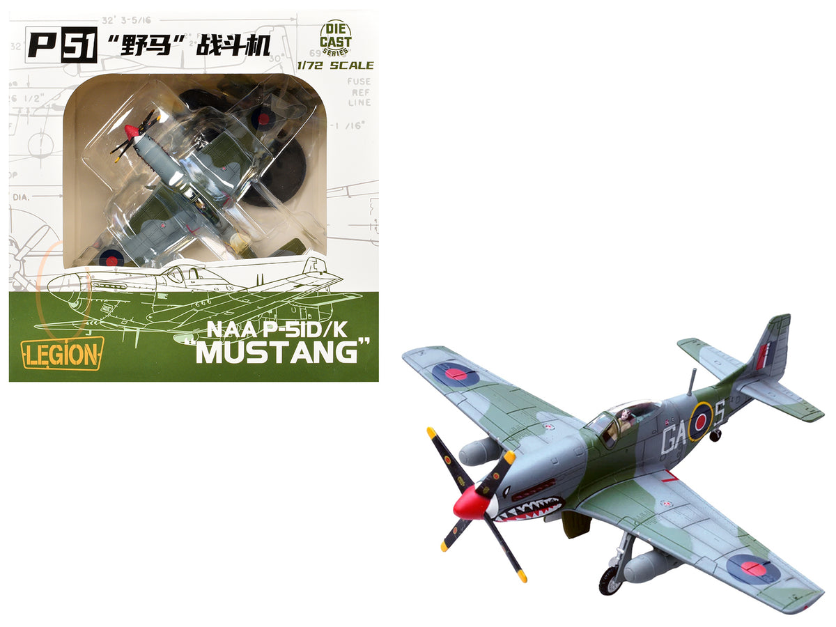 North American Mustang Mk.IV Aircraft 'KH774 F/L Ellis Blanchford No. 112 'Shark' Squadron 239 Wing Italy' (1945) Royal Air Force 1/72 Diecast Model Airplane by Legion