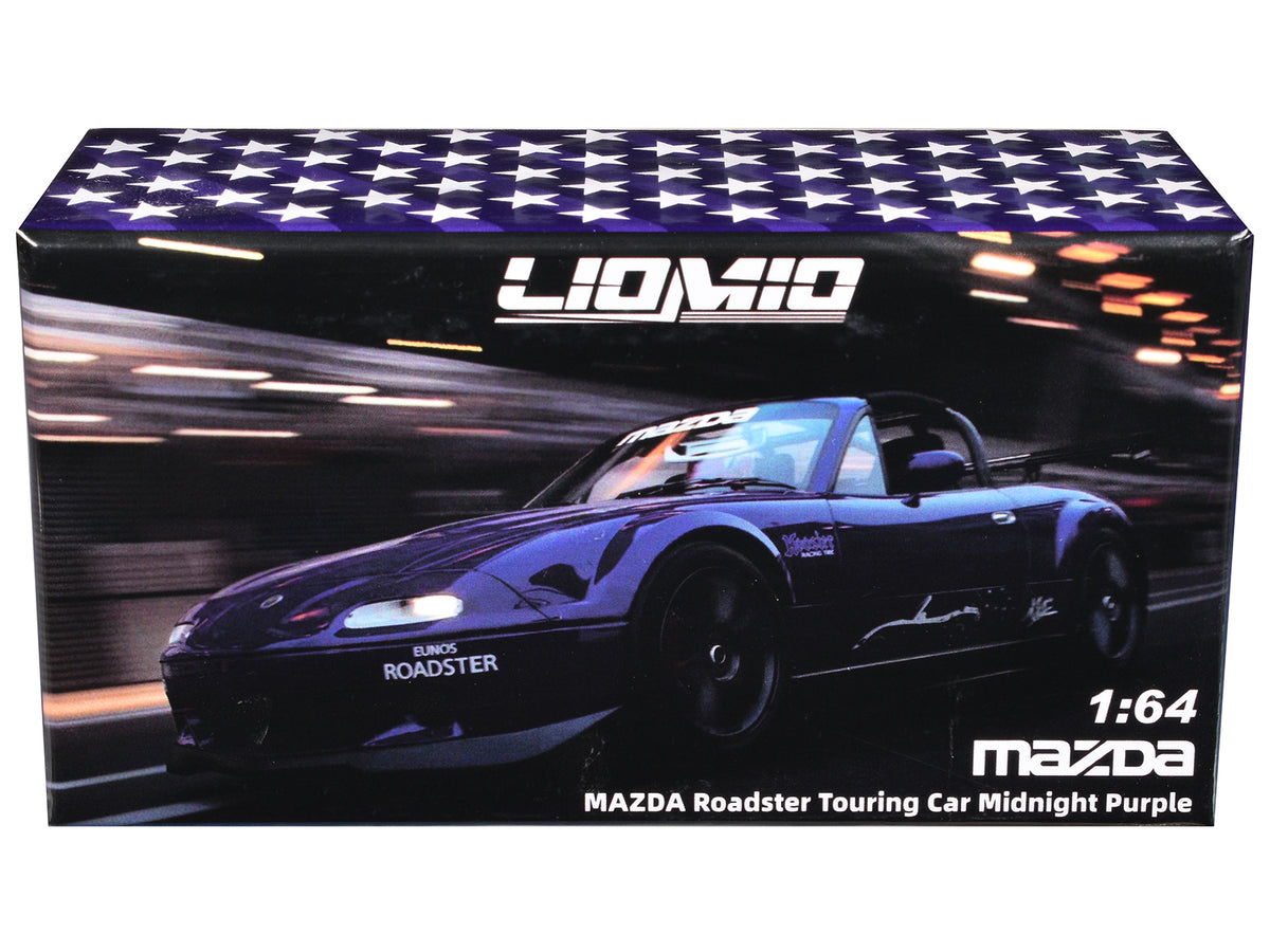 Mazda Roadster Touring Car RHD (Right Hand Drive) Midnight Purple Metallic 'Hobby Expo China 2026 Event Edition' 1/64 Diecast Model Car by Liomio