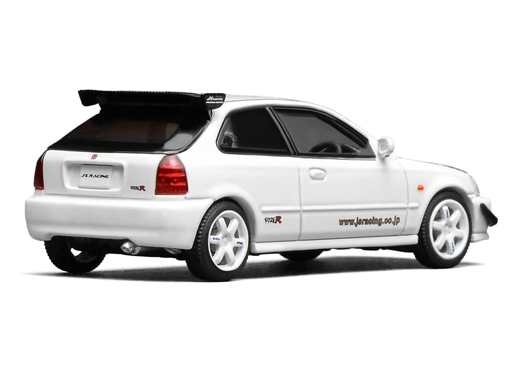 Honda Civic Type R (EK9) RHD (Right Hand Drive) 'J's Racing' White 1/64 Diecast Model Car by MotorHelix