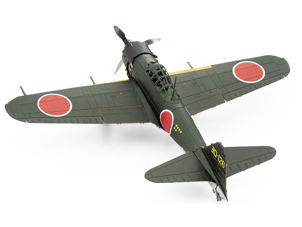 Model Kit Mitsubishi A6M Zero Fighter Aircraft 'World War II' Imperial Japanese Navy (Moderate Difficulty) Steel Model by Metal Earth