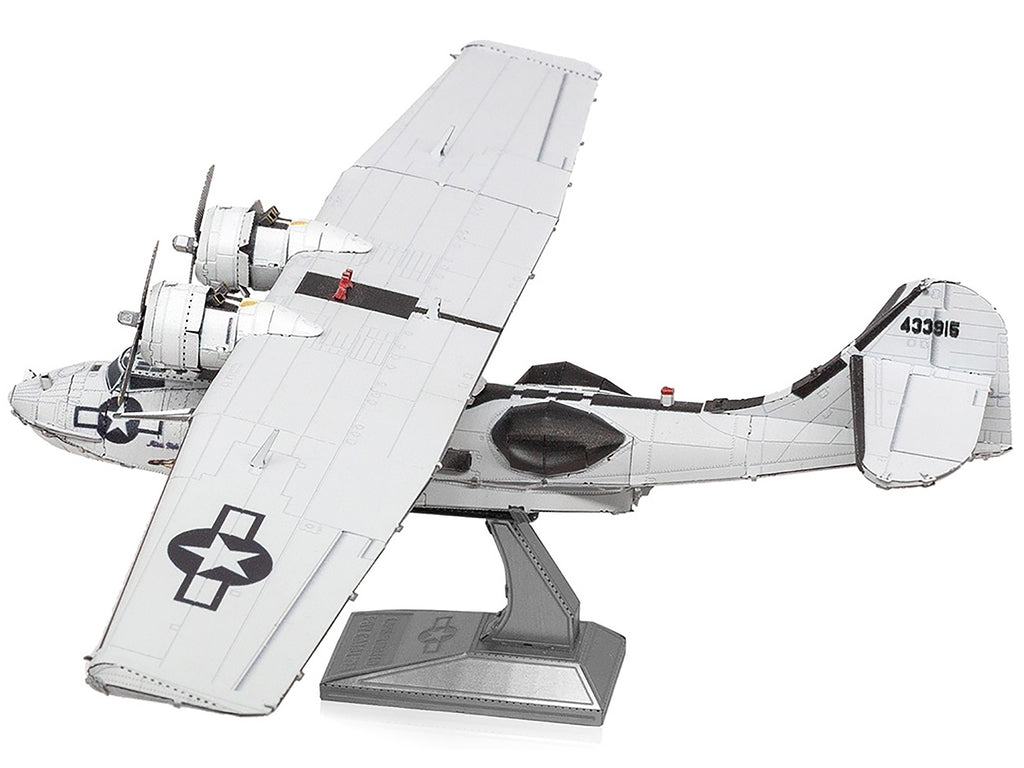 Model Kit Consolidated PBY Catalina Amphibious Aircraft 'Miss Pick Up' United States Army Air Forces (Moderate Difficulty) Steel Model by Metal Earth