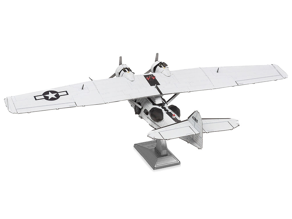 Model Kit Consolidated PBY Catalina Amphibious Aircraft 'Miss Pick Up' United States Army Air Forces (Moderate Difficulty) Steel Model by Metal Earth
