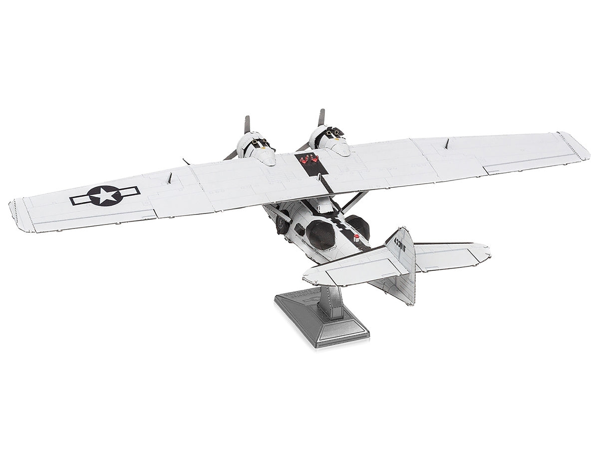 Model Kit Consolidated PBY Catalina Amphibious Aircraft 'Miss Pick Up' United States Army Air Forces (Moderate Difficulty) Steel Model by Metal Earth
